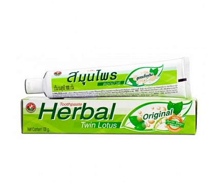 Зубная паста «Original с травами» Twin Lotus, 100 г, тайские зубные пасты