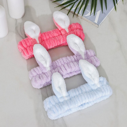 Повязка для умывания "Зайка", цвет микс, аксессуары и принадлежности