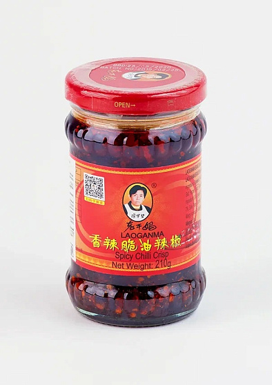 Соус острый с хрустящим перцем чили Lao Gan Ma, 210 г, тайские соусы