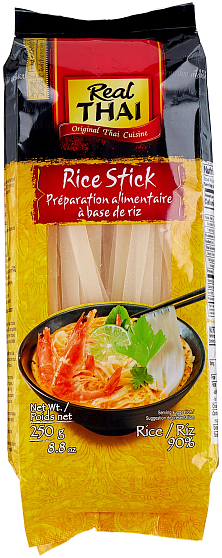 Лапша рисовая Real Thai, 10 мм (250 г), тайский рис и лапша