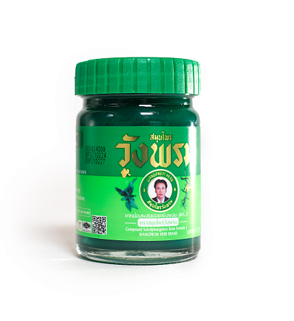 Тайский зеленый бальзам WangProm, 50 г, тайские бальзамы