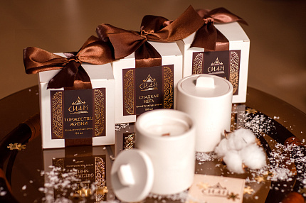 Аромасвеча "Райский сад" (белый лотос с орхидеями), 190 мл, ароматы для дома