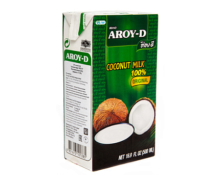 Кокосовое молоко 60% Aroy-D, 0,5 л, кокосовое молоко