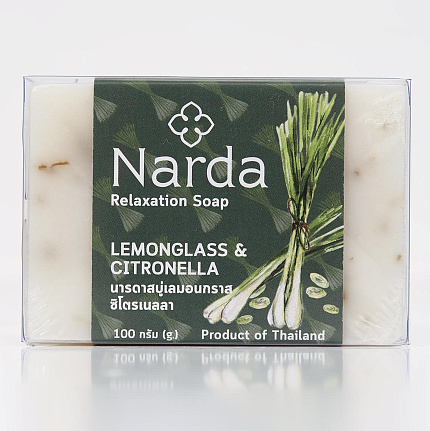 Мыло с лимонной травой и цитронеллой Narda, 100 г, мыло и гели для душа